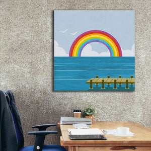'Happy Summer Rainbow' by Andrea Haase, Giclee Canvas Wall Art,37 x 37