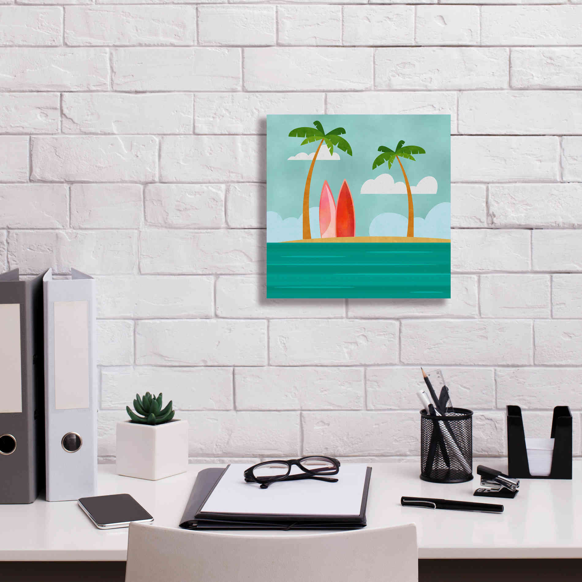 'Caribbean Surf Spot' by Andrea Haase, Giclee Canvas Wall Art,12 x 12