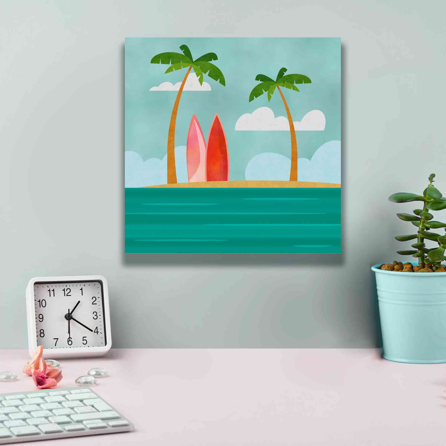 'Caribbean Surf Spot' by Andrea Haase, Giclee Canvas Wall Art,12 x 12