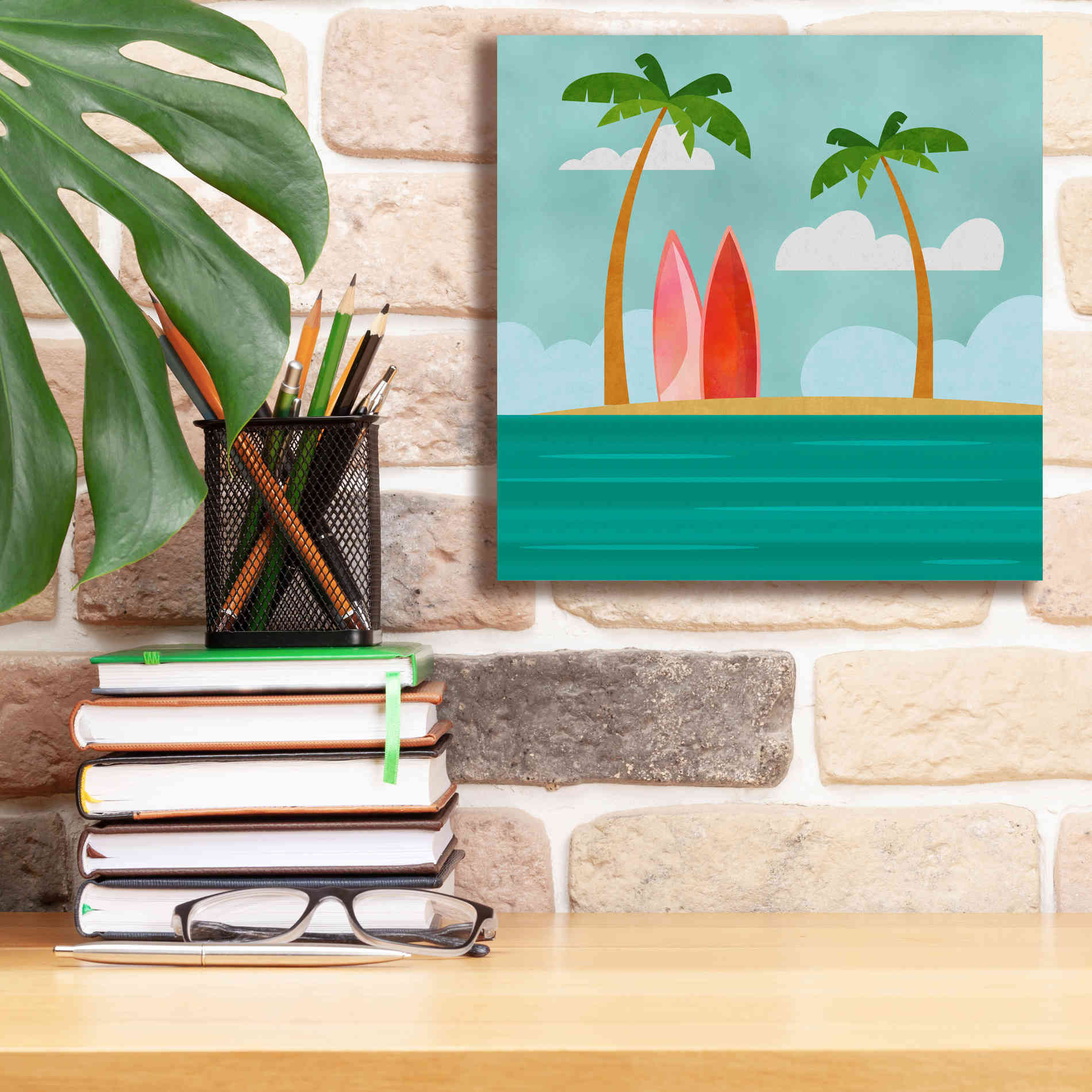 'Caribbean Surf Spot' by Andrea Haase, Giclee Canvas Wall Art,12 x 12