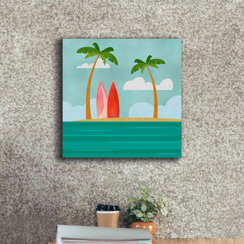 Image of 'Caribbean Surf Spot' by Andrea Haase, Giclee Canvas Wall Art,18 x 18