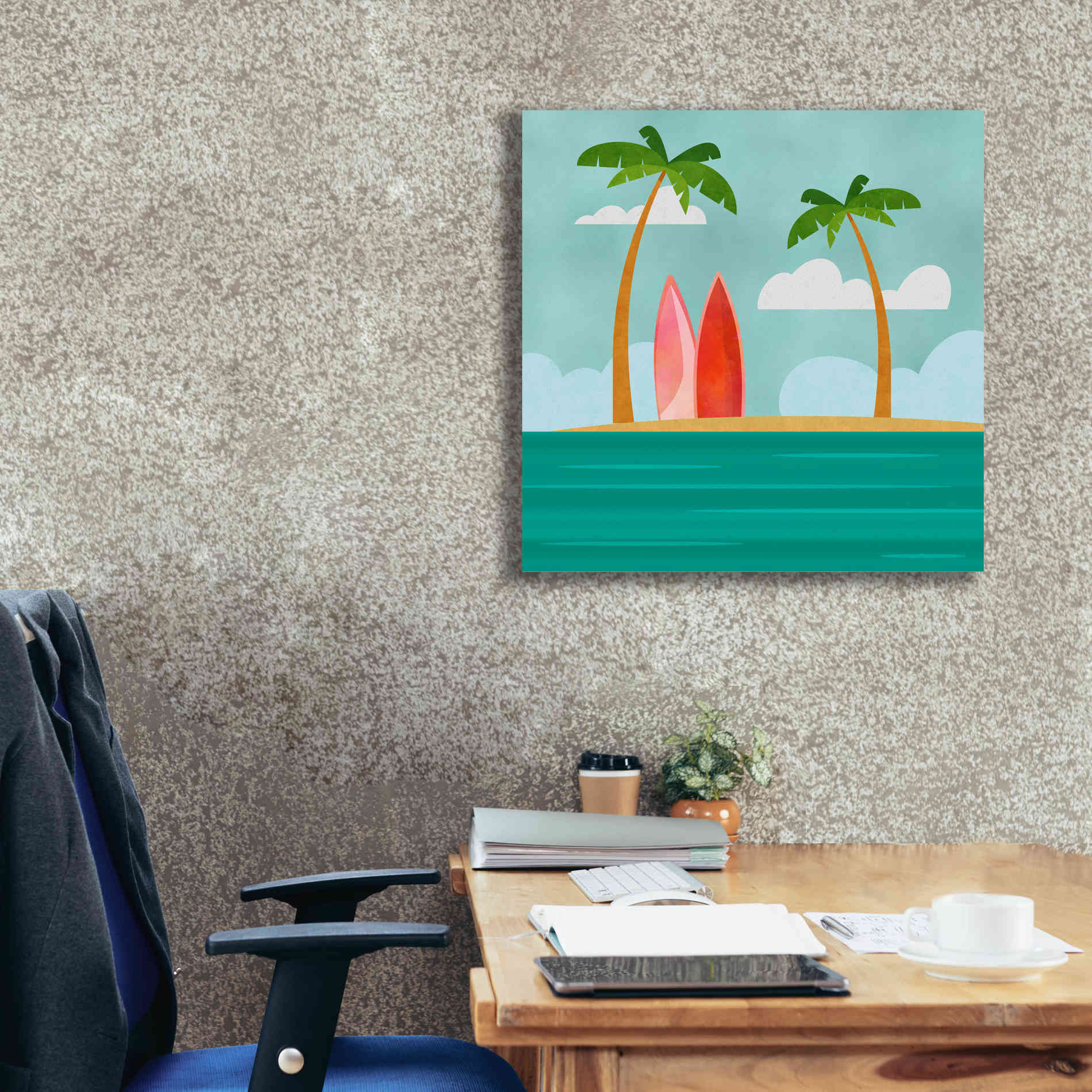 'Caribbean Surf Spot' by Andrea Haase, Giclee Canvas Wall Art,26 x 26