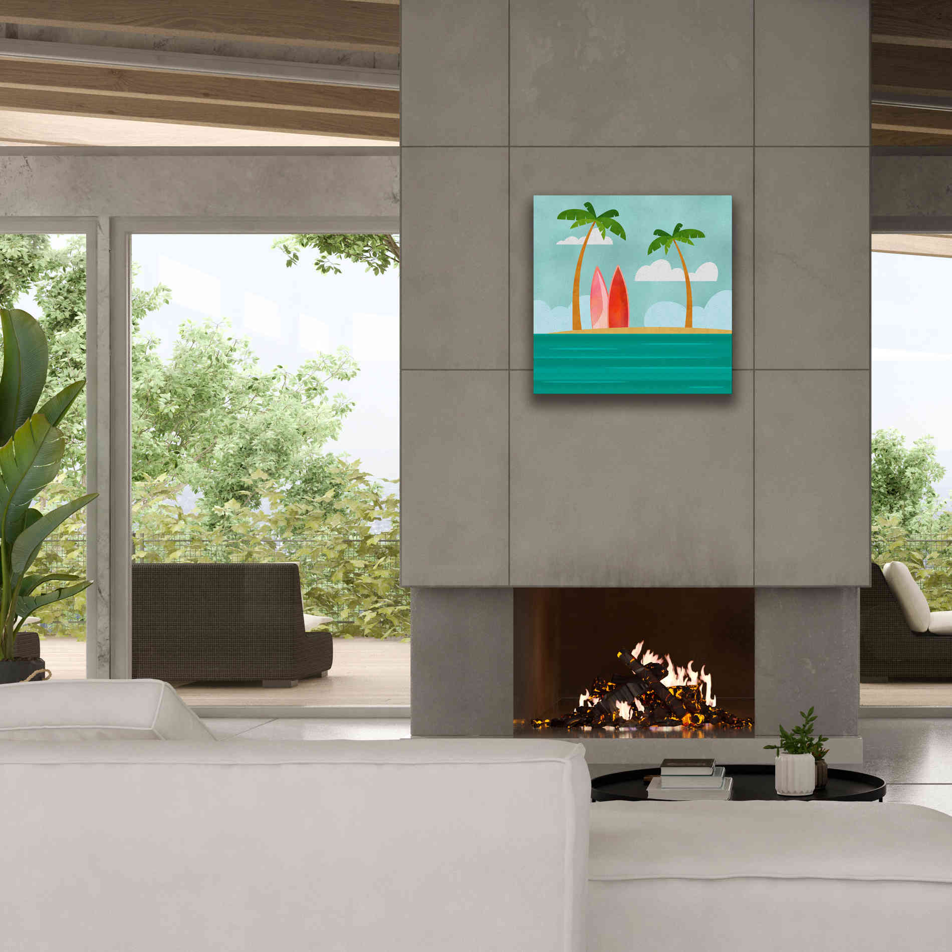 'Caribbean Surf Spot' by Andrea Haase, Giclee Canvas Wall Art,26 x 26