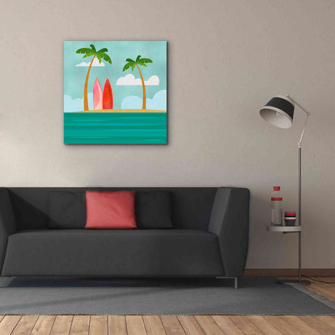 Image of 'Caribbean Surf Spot' by Andrea Haase, Giclee Canvas Wall Art,37 x 37