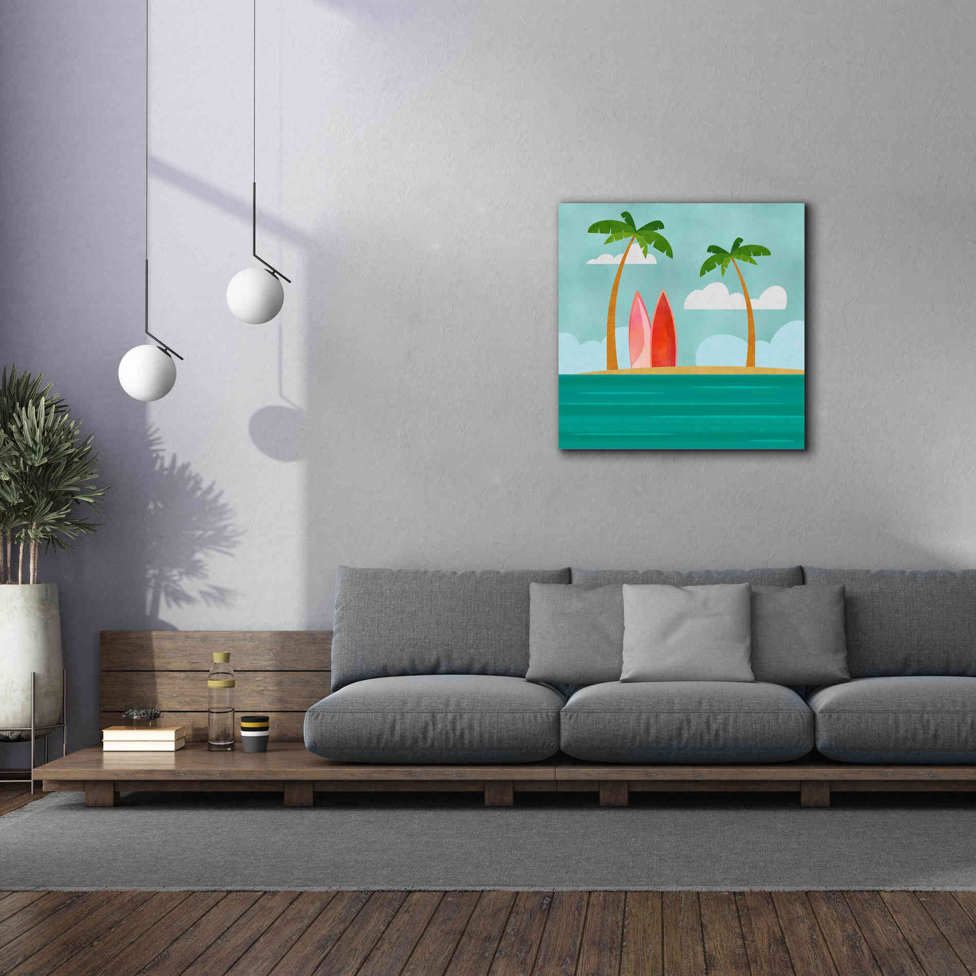'Caribbean Surf Spot' by Andrea Haase, Giclee Canvas Wall Art,37 x 37