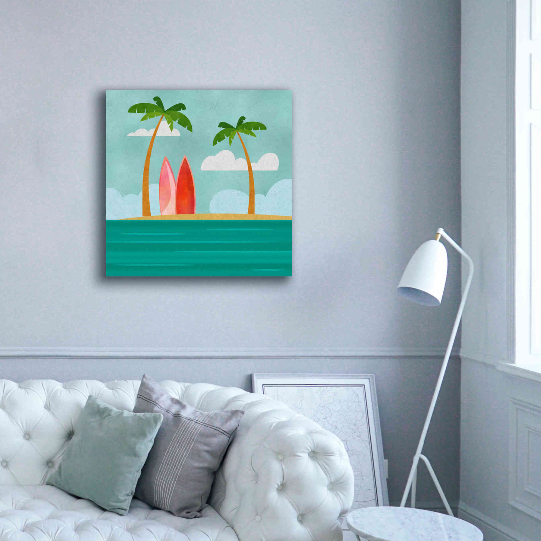 'Caribbean Surf Spot' by Andrea Haase, Giclee Canvas Wall Art,37 x 37