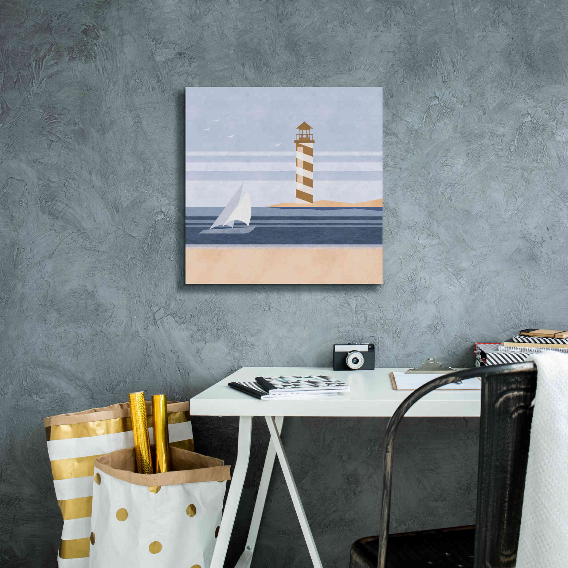 'cape Cod Lighthouse' by Andrea Haase, Giclee Canvas Wall Art,18 x 18