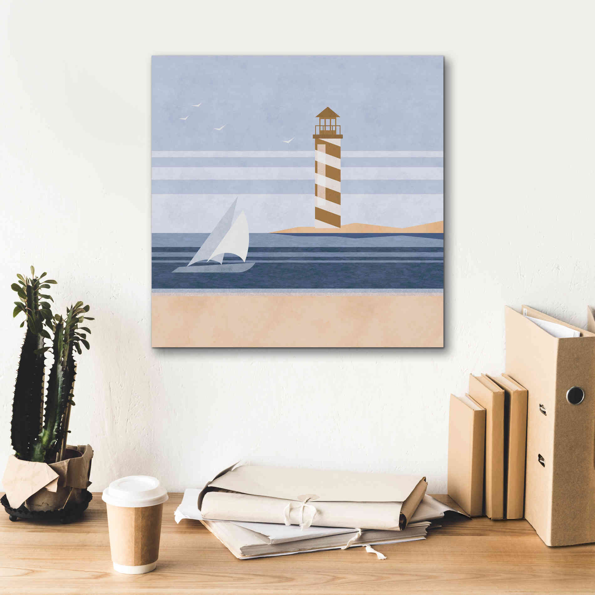 'cape Cod Lighthouse' by Andrea Haase, Giclee Canvas Wall Art,18 x 18