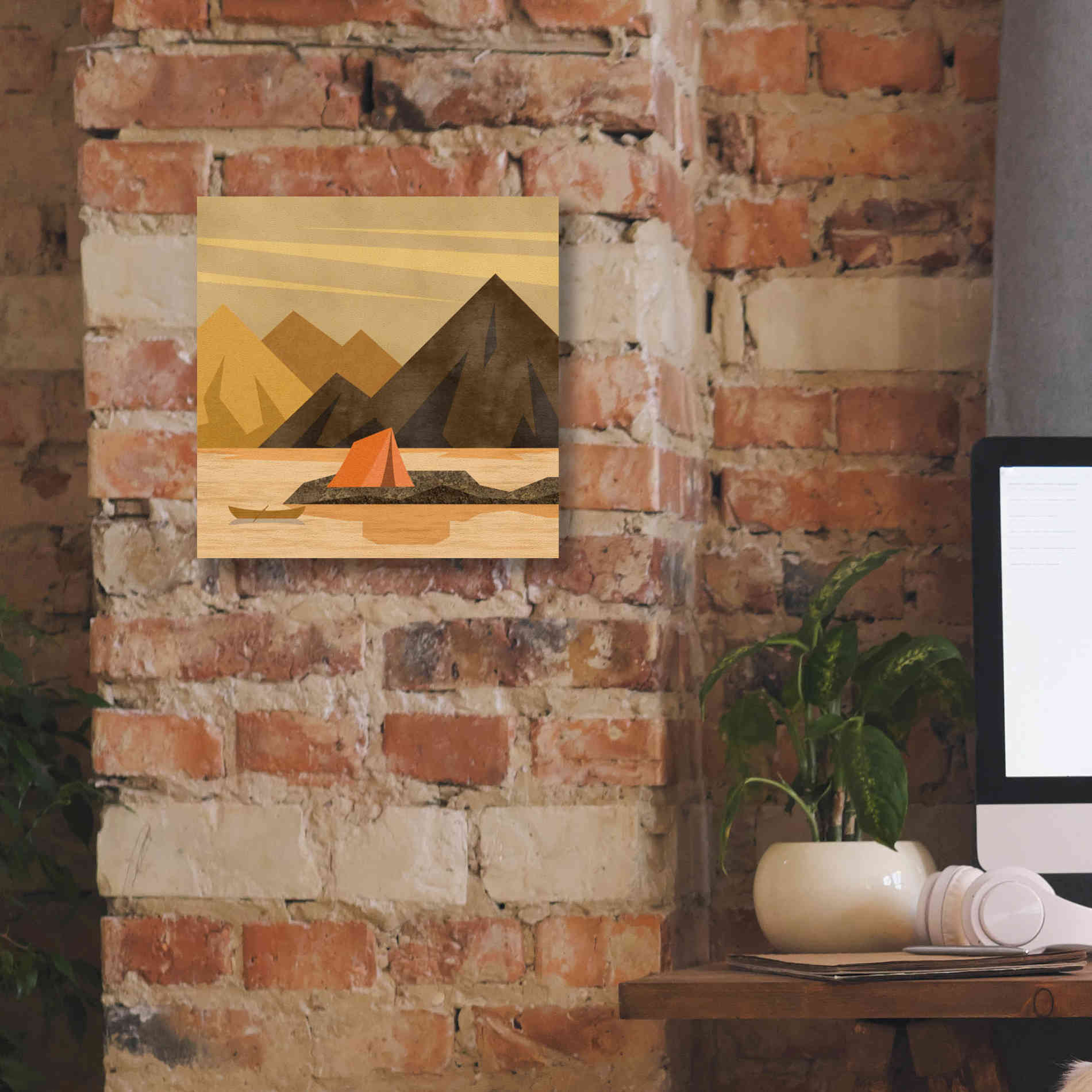 'Camping Adventure' by Andrea Haase, Giclee Canvas Wall Art,12 x 12