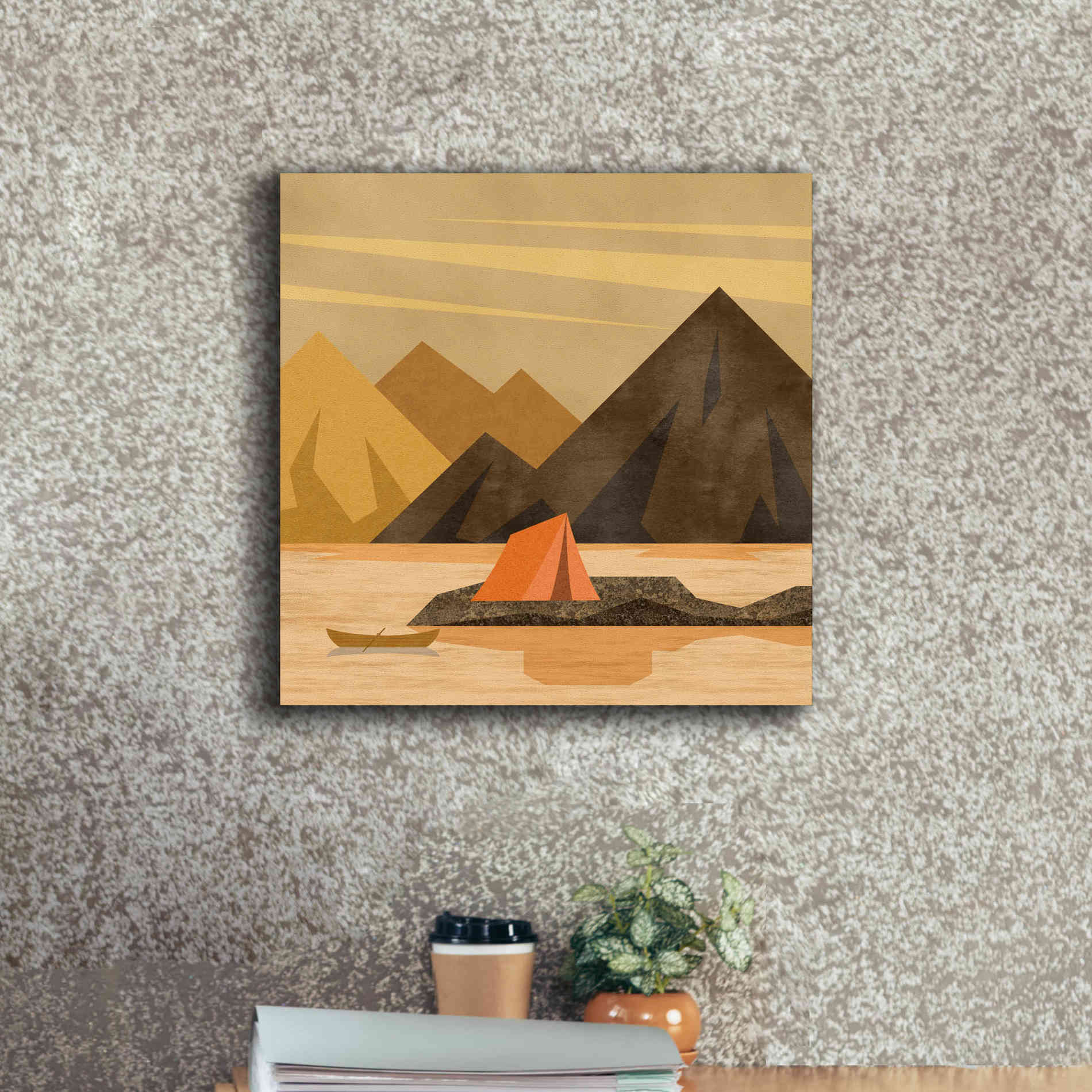 'Camping Adventure' by Andrea Haase, Giclee Canvas Wall Art,18 x 18