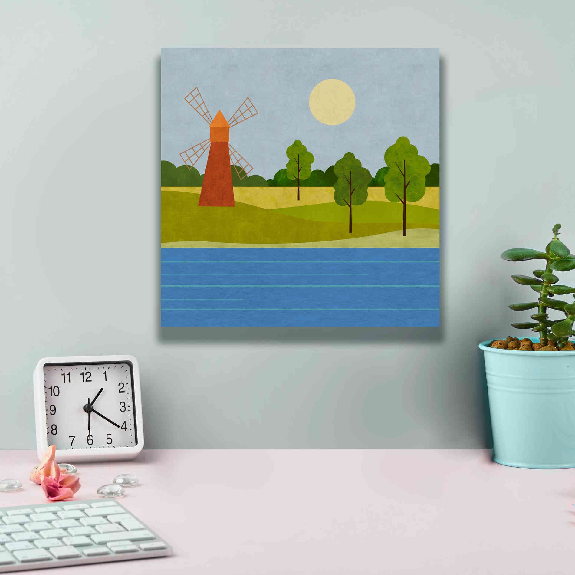 'The Old Windmill' by Andrea Haase, Giclee Canvas Wall Art,12 x 12