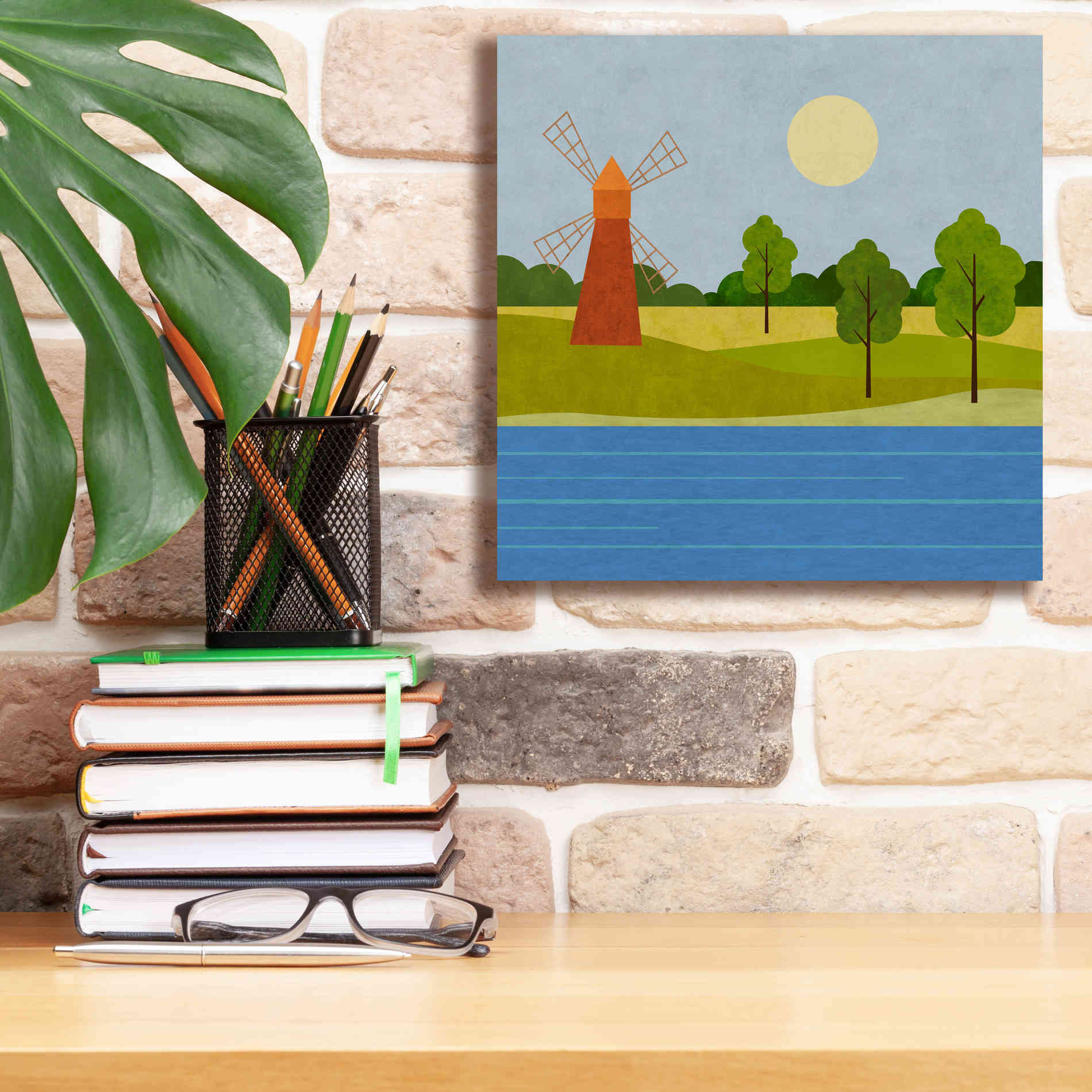 'The Old Windmill' by Andrea Haase, Giclee Canvas Wall Art,12 x 12