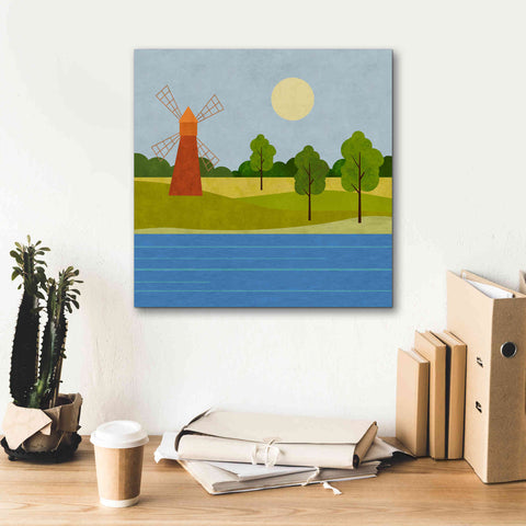 Image of 'The Old Windmill' by Andrea Haase, Giclee Canvas Wall Art,18 x 18