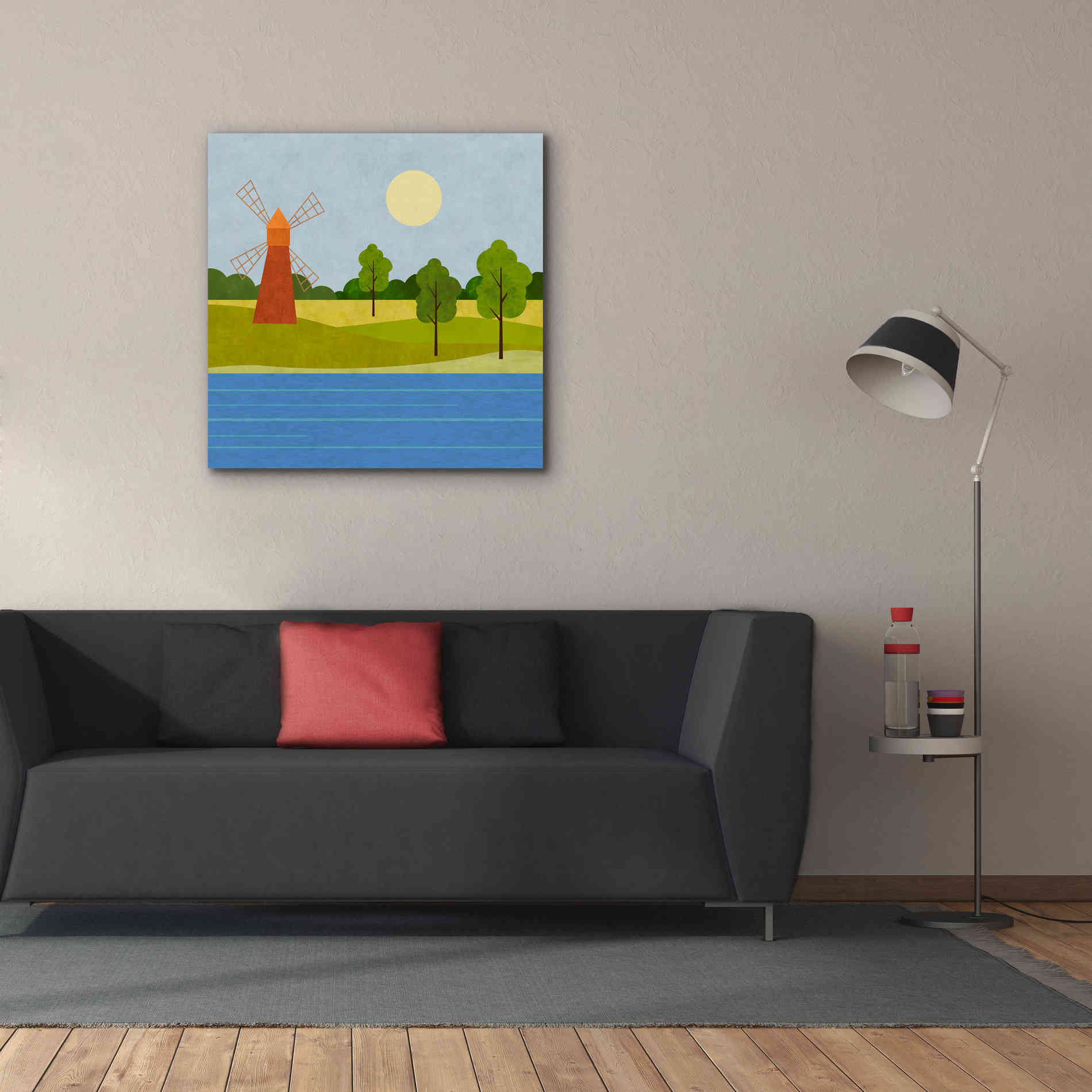 'The Old Windmill' by Andrea Haase, Giclee Canvas Wall Art,37 x 37