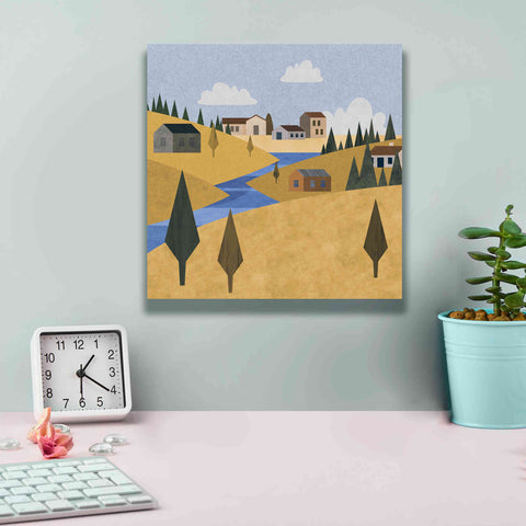 Image of 'River Valley Village' by Andrea Haase, Giclee Canvas Wall Art,12 x 12