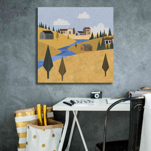 'River Valley Village' by Andrea Haase, Giclee Canvas Wall Art,26 x 26