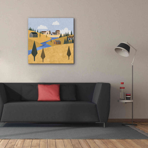 Image of 'River Valley Village' by Andrea Haase, Giclee Canvas Wall Art,37 x 37