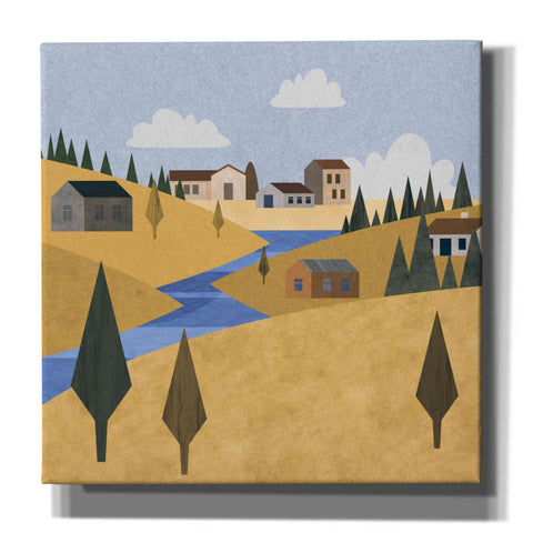 Image of 'River Valley Village' by Andrea Haase, Giclee Canvas Wall Art