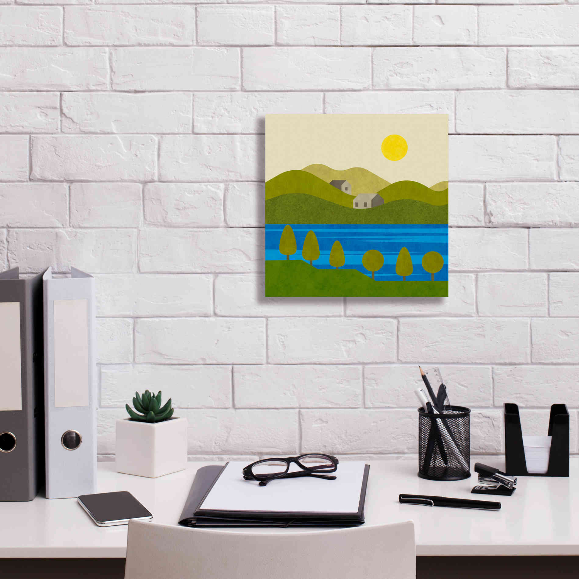 'River View' by Andrea Haase, Giclee Canvas Wall Art,12 x 12