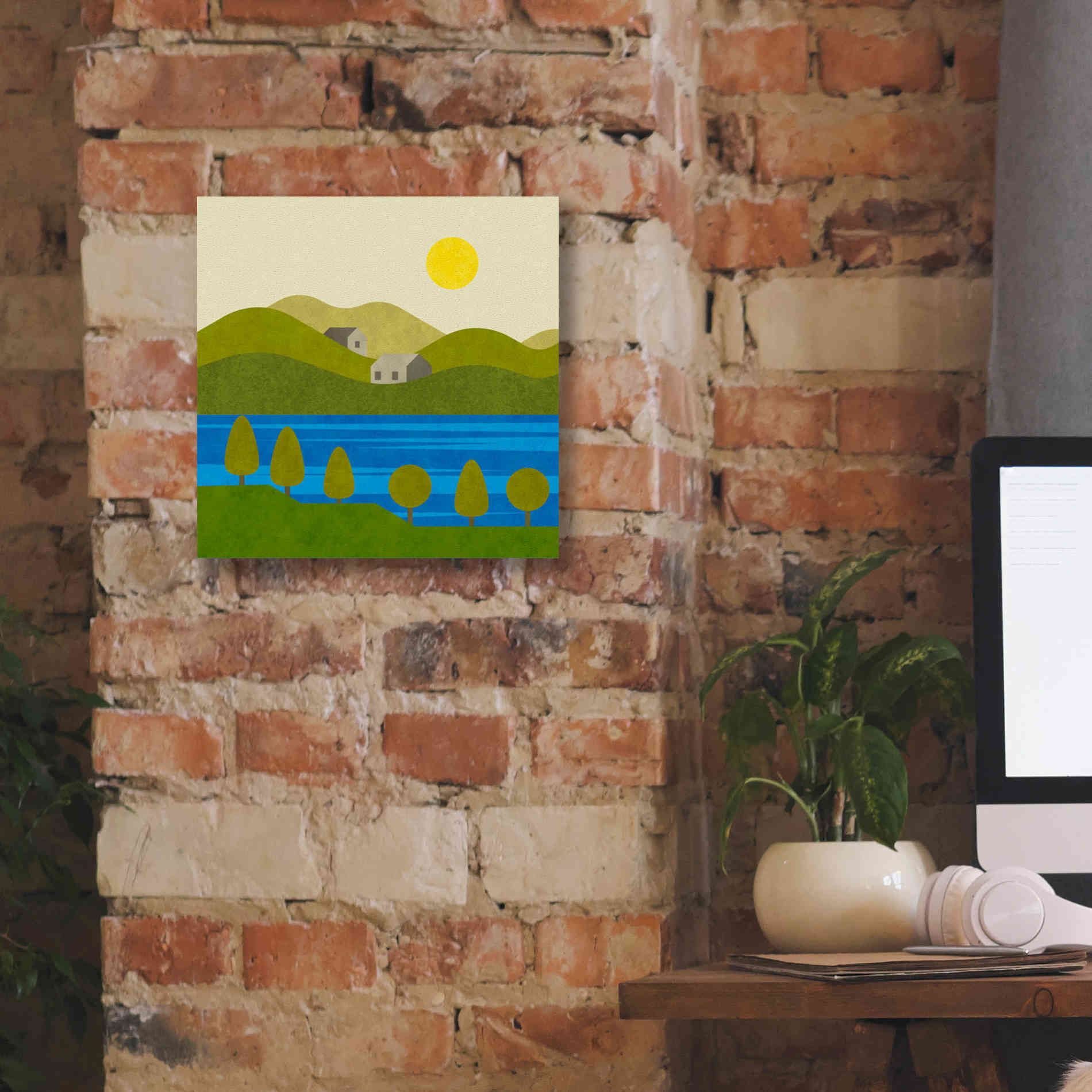 'River View' by Andrea Haase, Giclee Canvas Wall Art,12 x 12