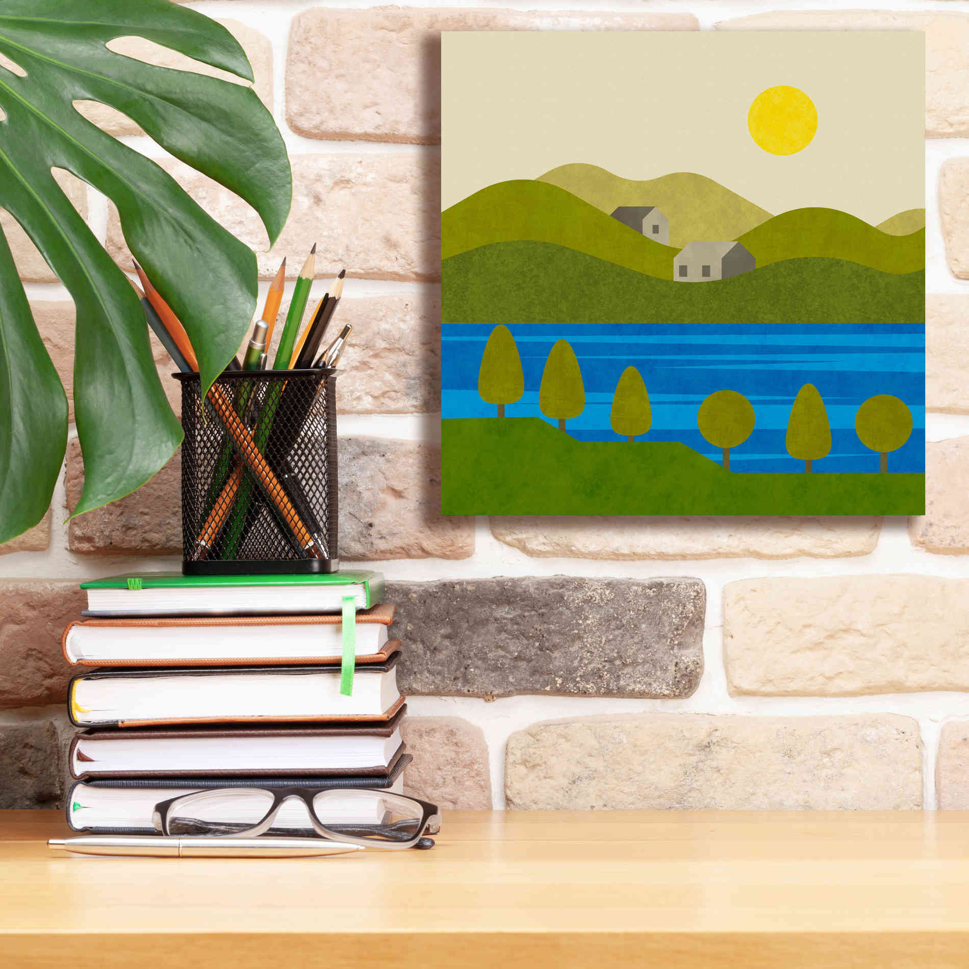 'River View' by Andrea Haase, Giclee Canvas Wall Art,12 x 12