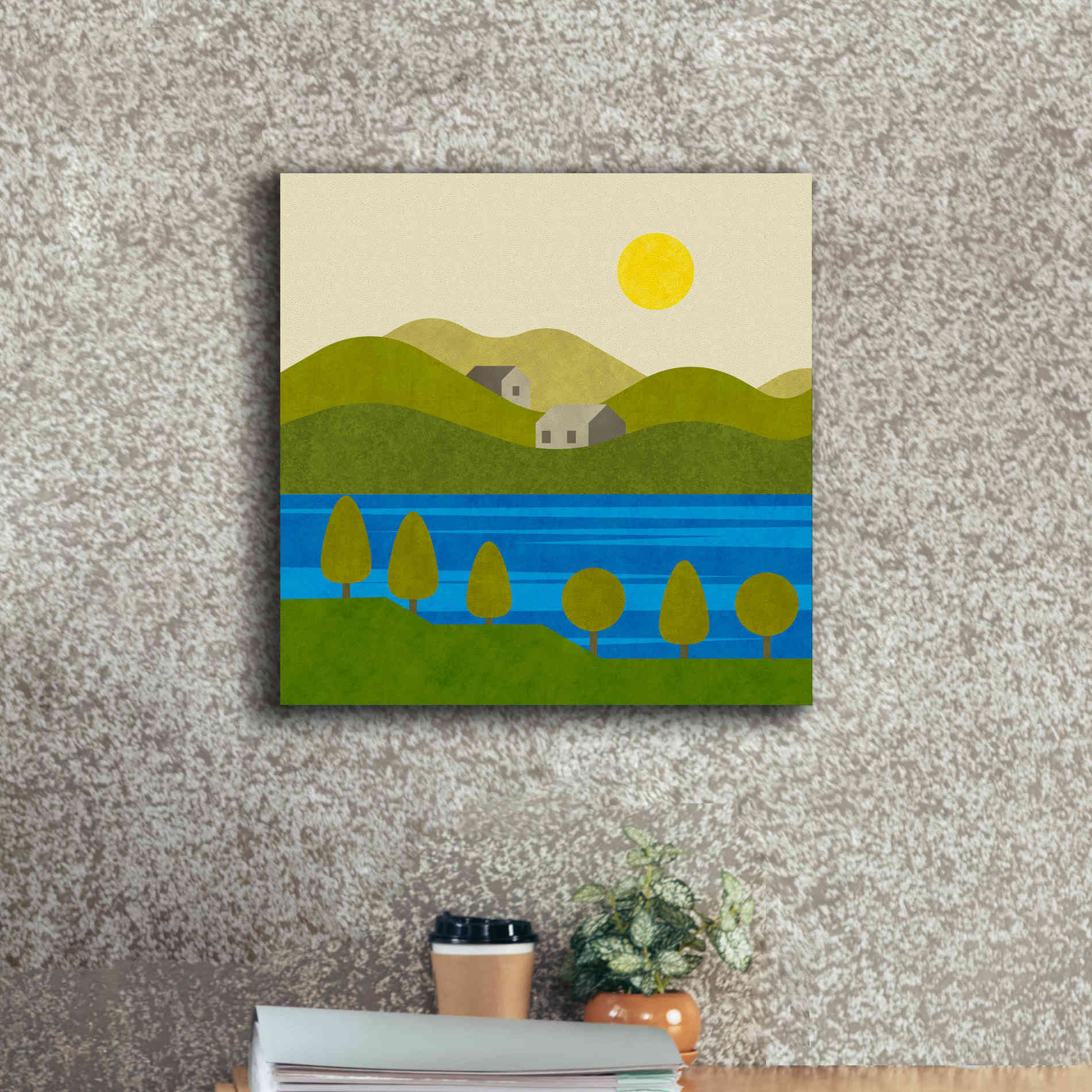 'River View' by Andrea Haase, Giclee Canvas Wall Art,18 x 18