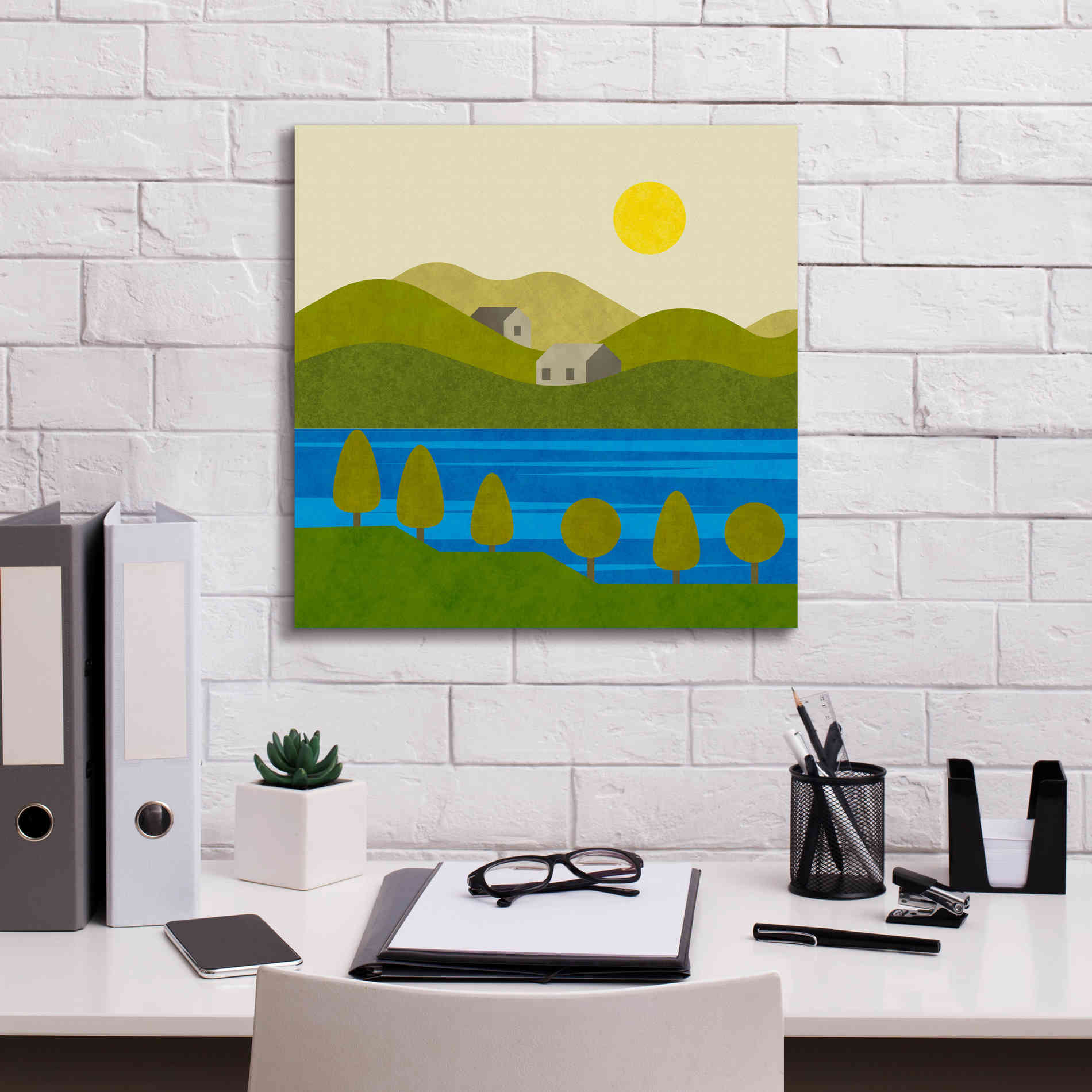 'River View' by Andrea Haase, Giclee Canvas Wall Art,18 x 18