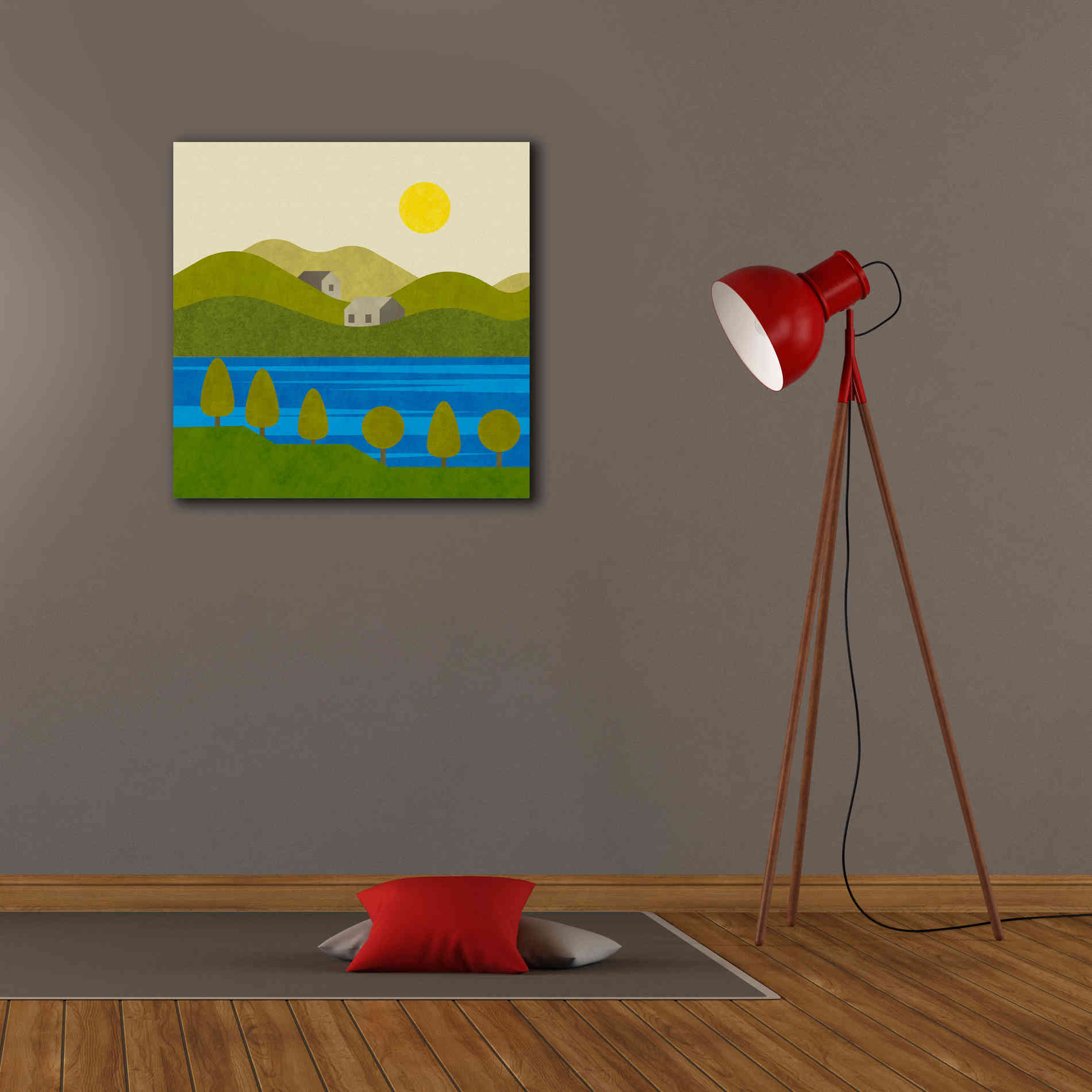 'River View' by Andrea Haase, Giclee Canvas Wall Art,26 x 26