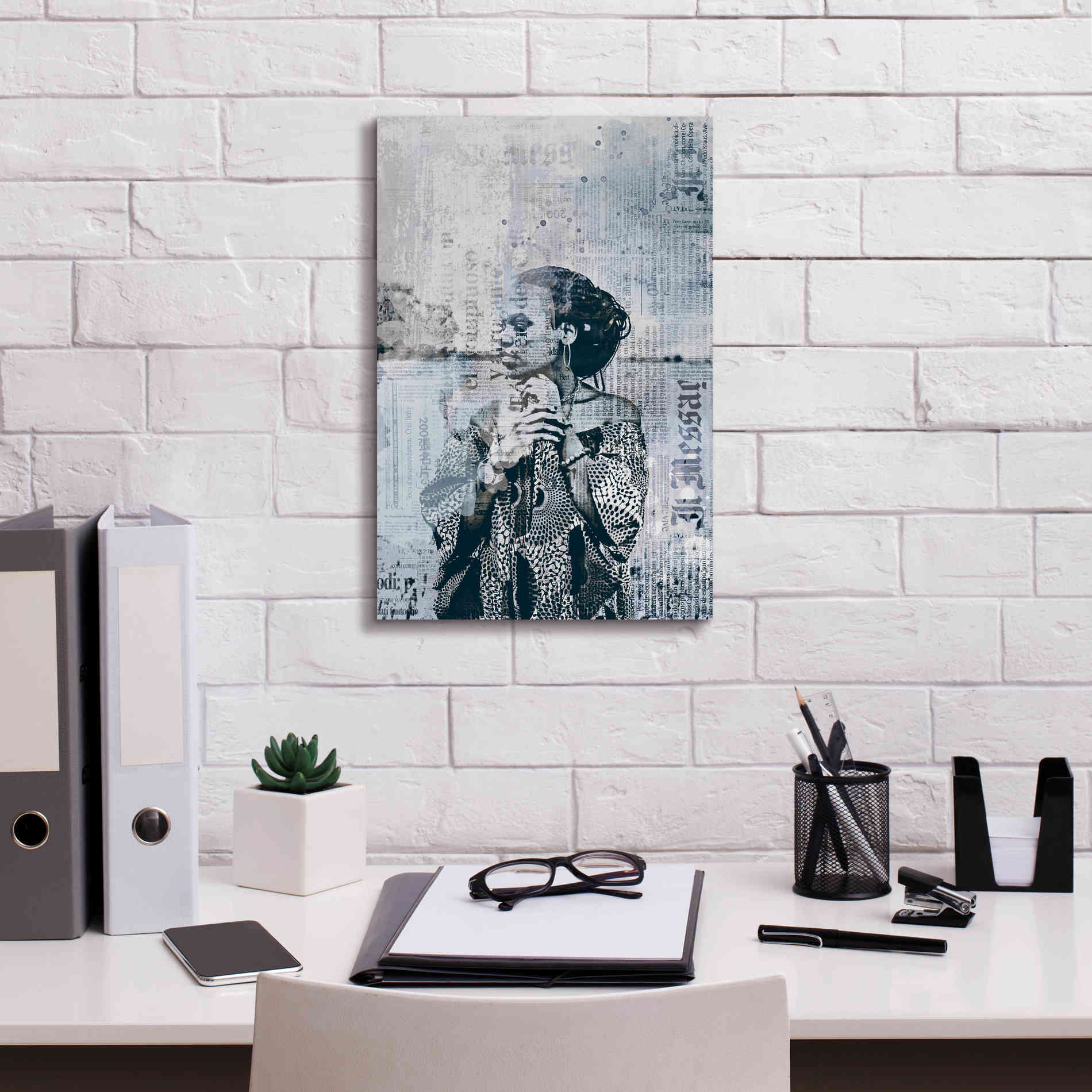 'Los Angeles City Girl Blue Grey' by Andrea Haase, Giclee Canvas Wall Art,12 x 18