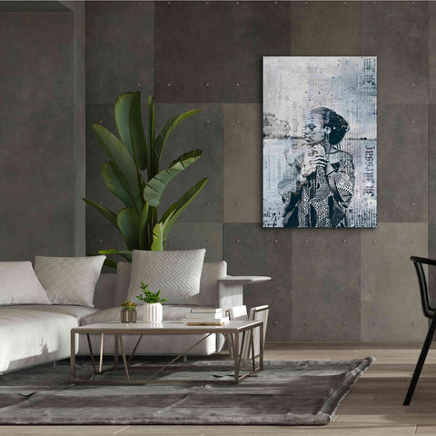 Image of 'Los Angeles City Girl Blue Grey' by Andrea Haase, Giclee Canvas Wall Art,40 x 60