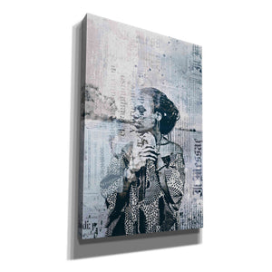 'Los Angeles City Girl Blue Grey' by Andrea Haase, Giclee Canvas Wall Art