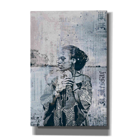 Image of 'Los Angeles City Girl Blue Grey' by Andrea Haase, Giclee Canvas Wall Art