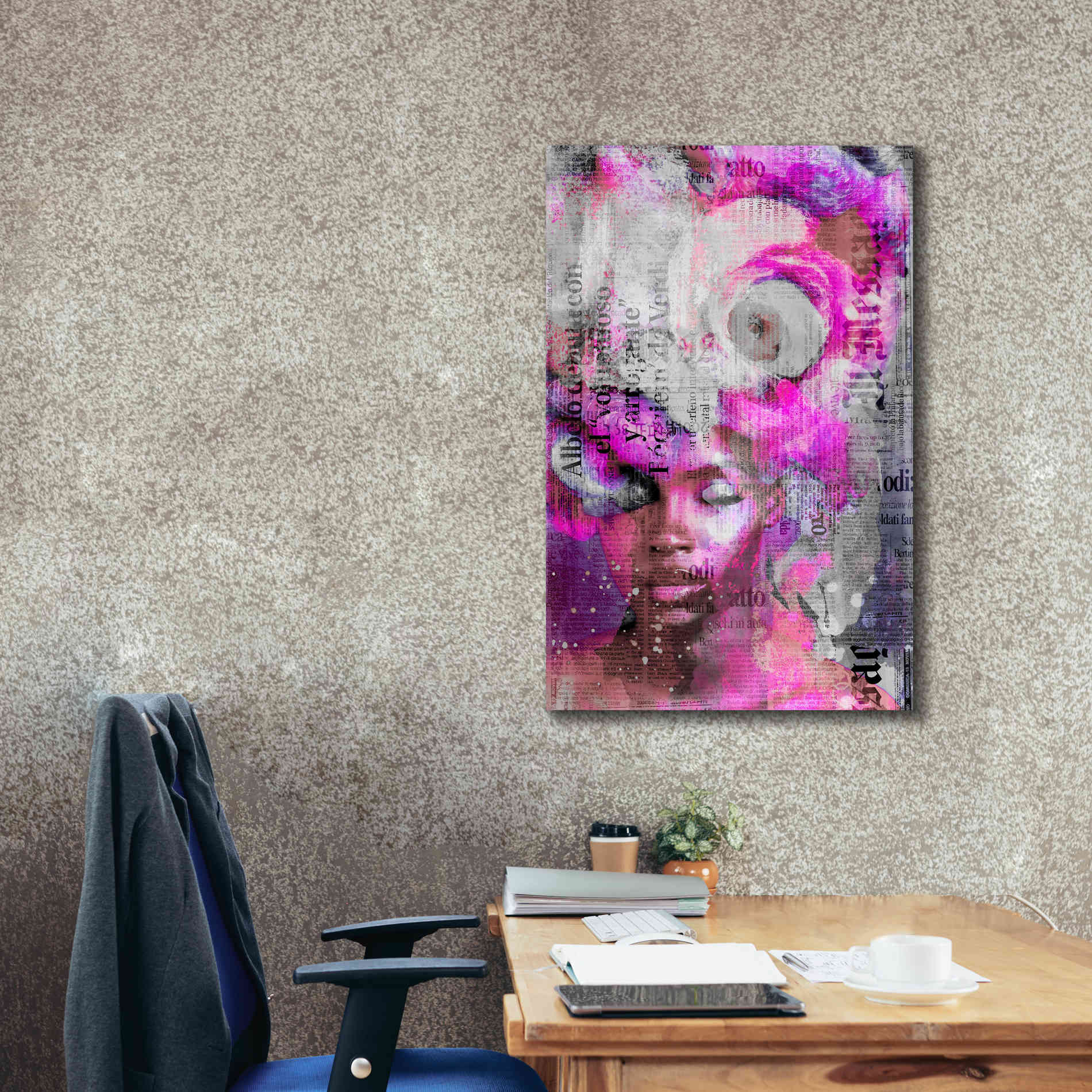 'New York City Girl Pink' by Andrea Haase, Giclee Canvas Wall Art,26 x 40