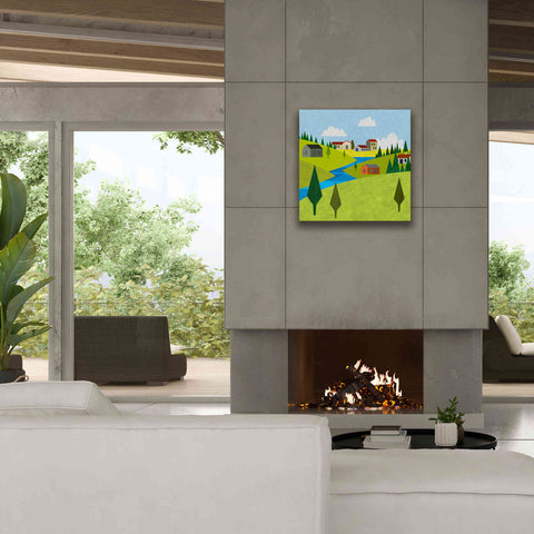 Image of 'River Valley Village II' by Andrea Haase, Giclee Canvas Wall Art,26 x 26
