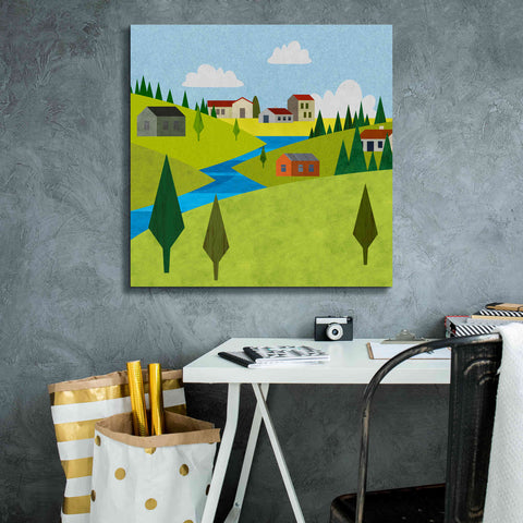 Image of 'River Valley Village II' by Andrea Haase, Giclee Canvas Wall Art,26 x 26