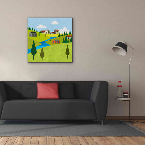 Image of 'River Valley Village II' by Andrea Haase, Giclee Canvas Wall Art,37 x 37