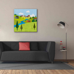 'River Valley Village II' by Andrea Haase, Giclee Canvas Wall Art,37 x 37