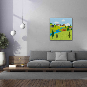 'River Valley Village II' by Andrea Haase, Giclee Canvas Wall Art,37 x 37