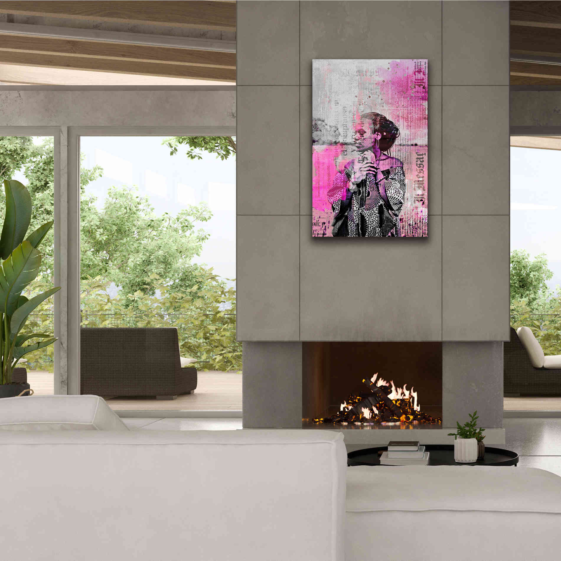 'Los Angeles City Girl Pink' by Andrea Haase, Giclee Canvas Wall Art,26 x 40