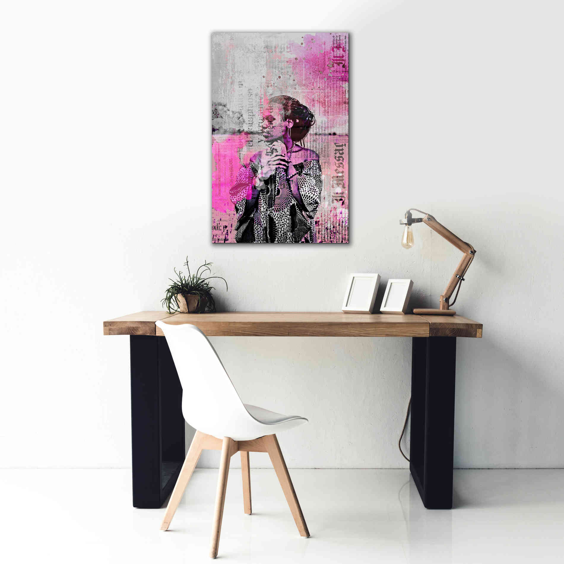 'Los Angeles City Girl Pink' by Andrea Haase, Giclee Canvas Wall Art,26 x 40