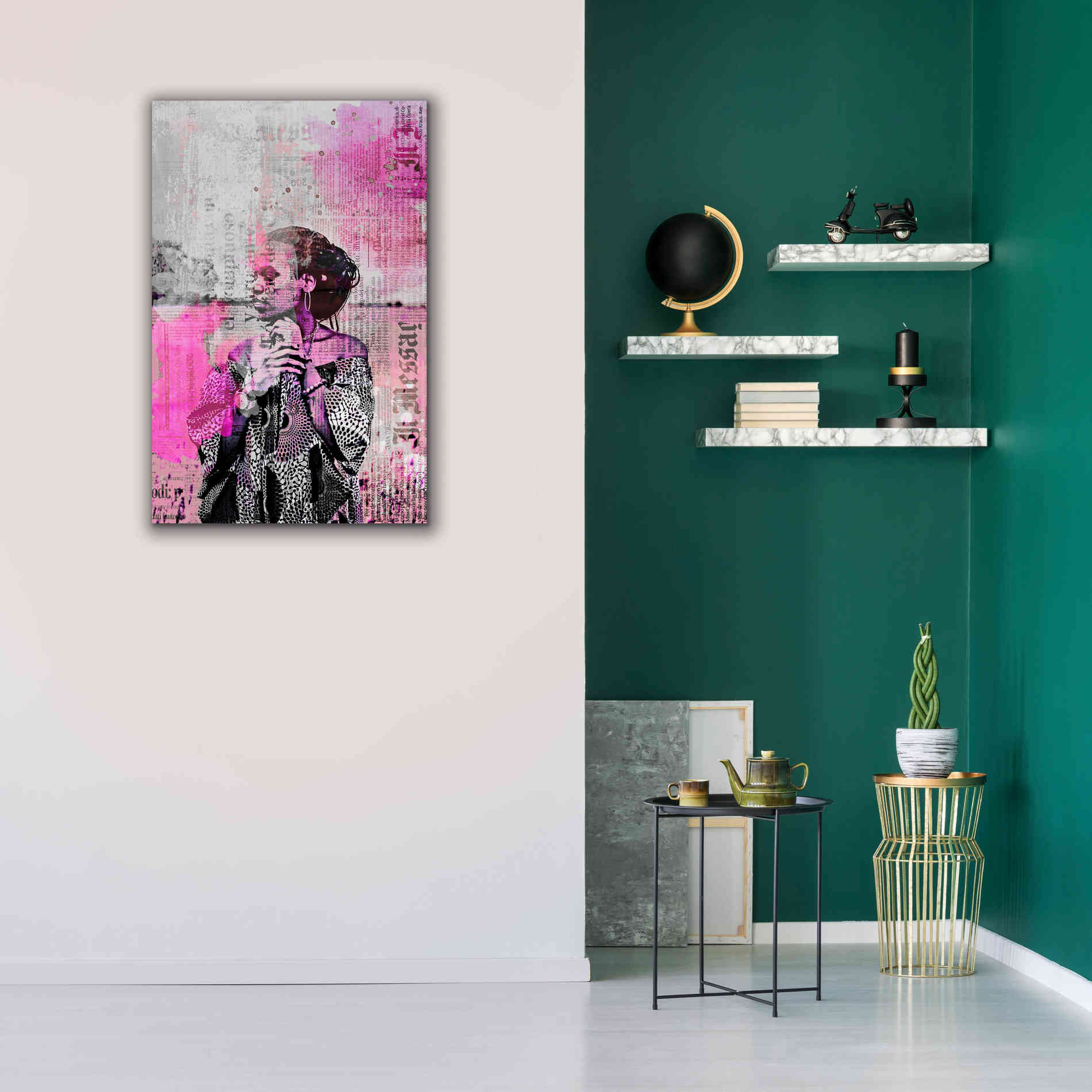 'Los Angeles City Girl Pink' by Andrea Haase, Giclee Canvas Wall Art,26 x 40