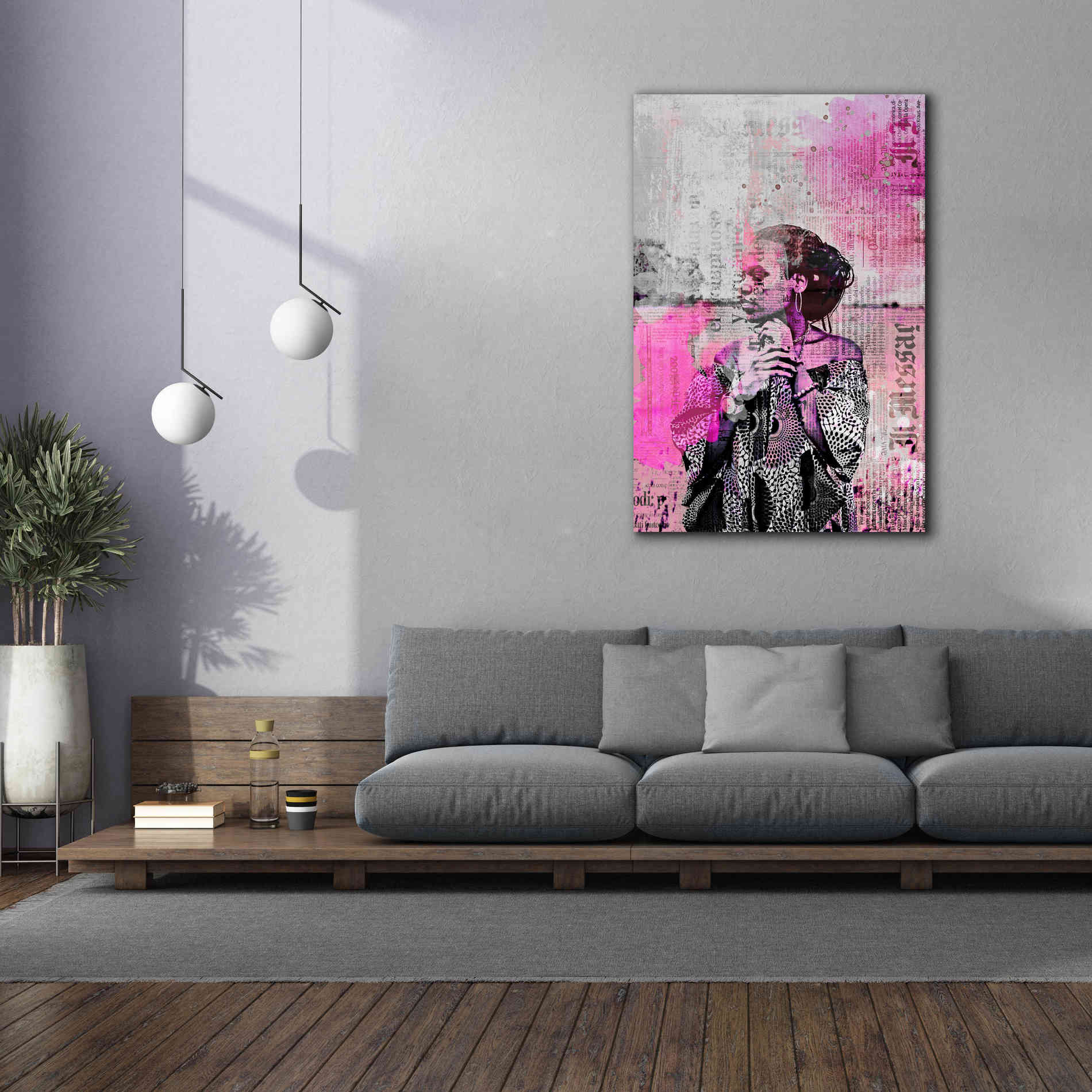 'Los Angeles City Girl Pink' by Andrea Haase, Giclee Canvas Wall Art,40 x 60