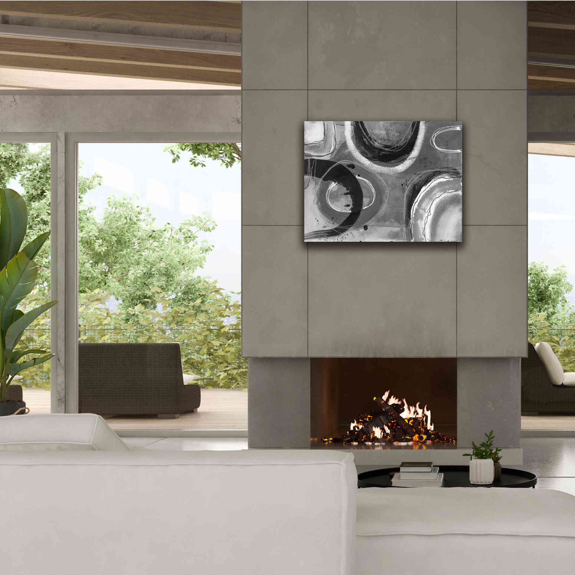 'Inner Circle' by Andrea Haase, Giclee Canvas Wall Art,34 x 26