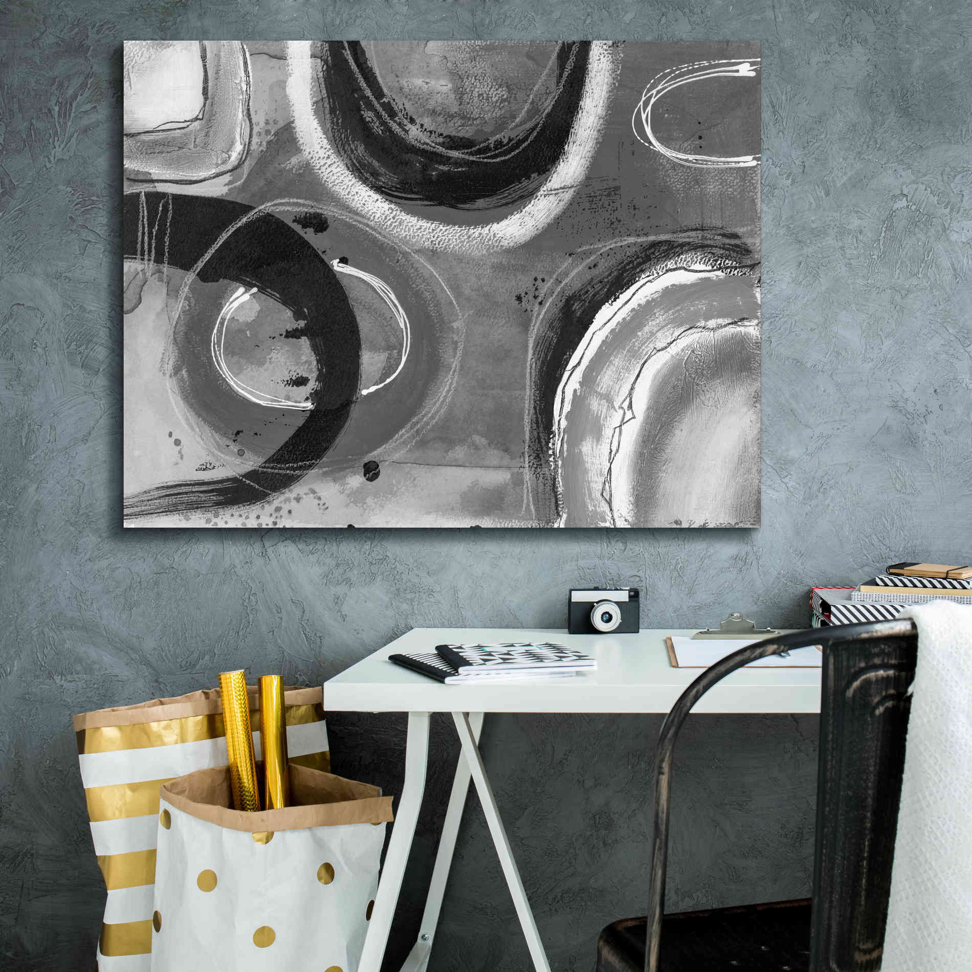 'Inner Circle' by Andrea Haase, Giclee Canvas Wall Art,34 x 26