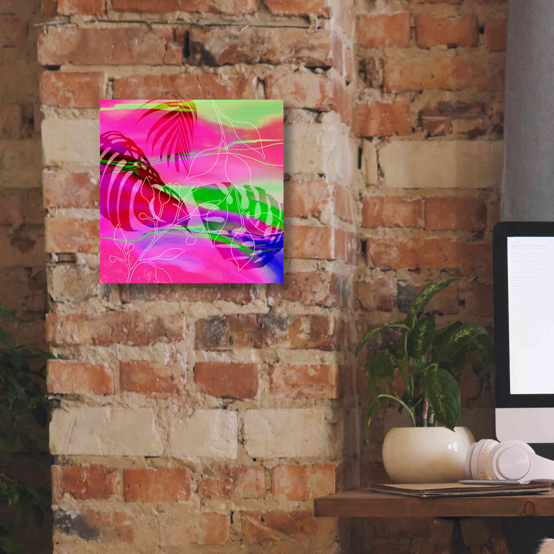 'Tropical Vibe' by Andrea Haase, Giclee Canvas Wall Art,12 x 12