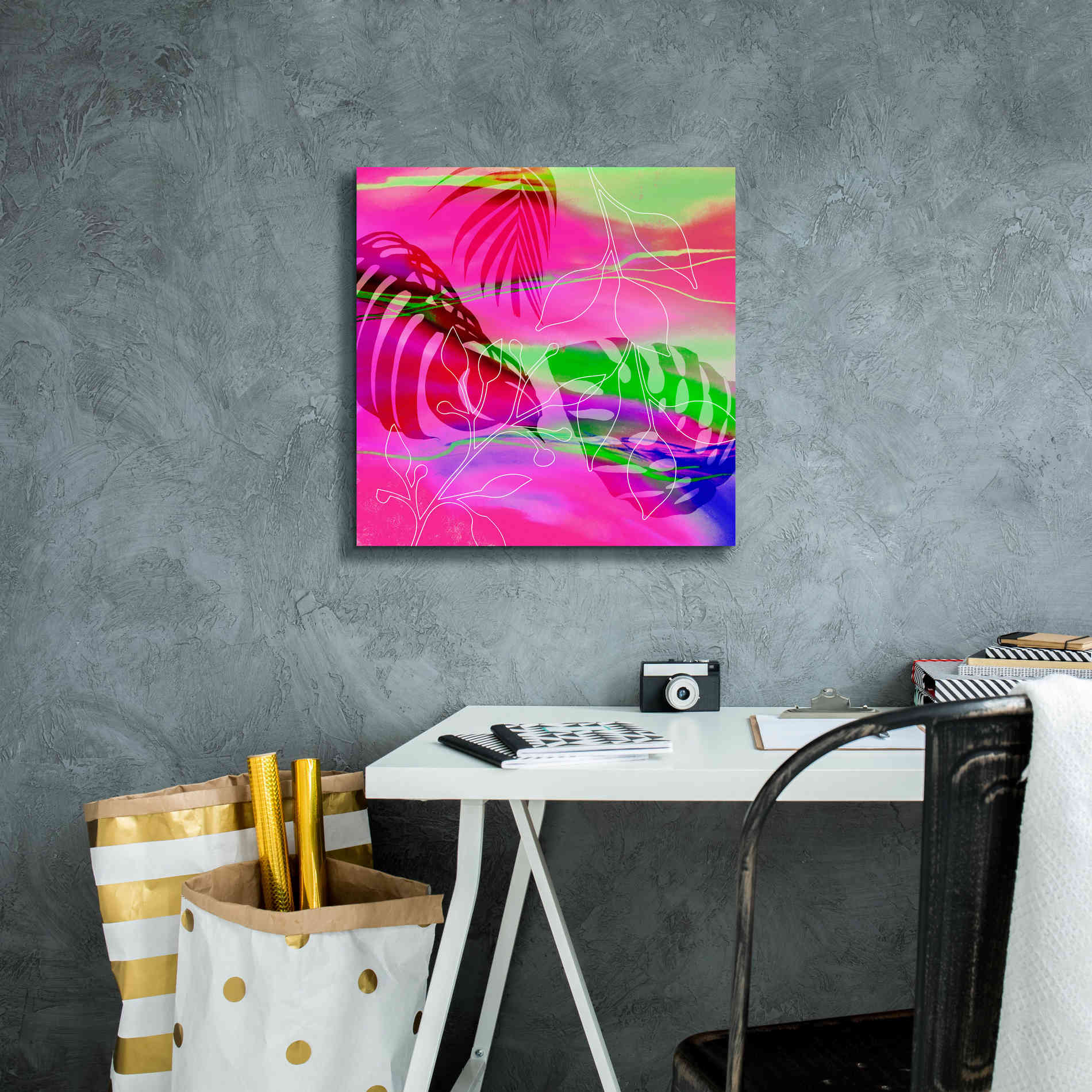 'Tropical Vibe' by Andrea Haase, Giclee Canvas Wall Art,18 x 18