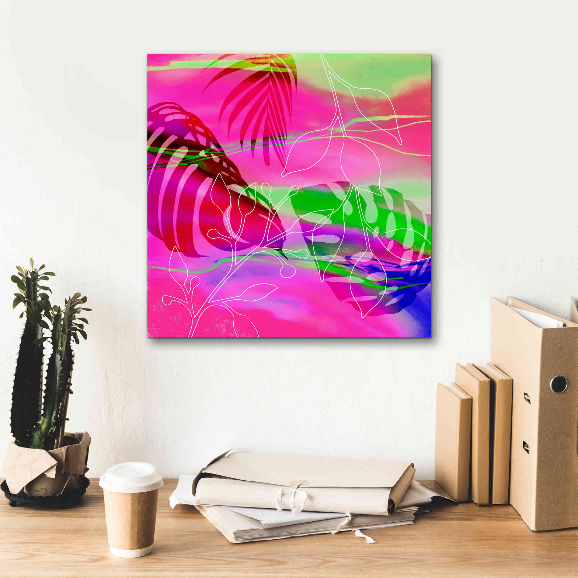 'Tropical Vibe' by Andrea Haase, Giclee Canvas Wall Art,18 x 18