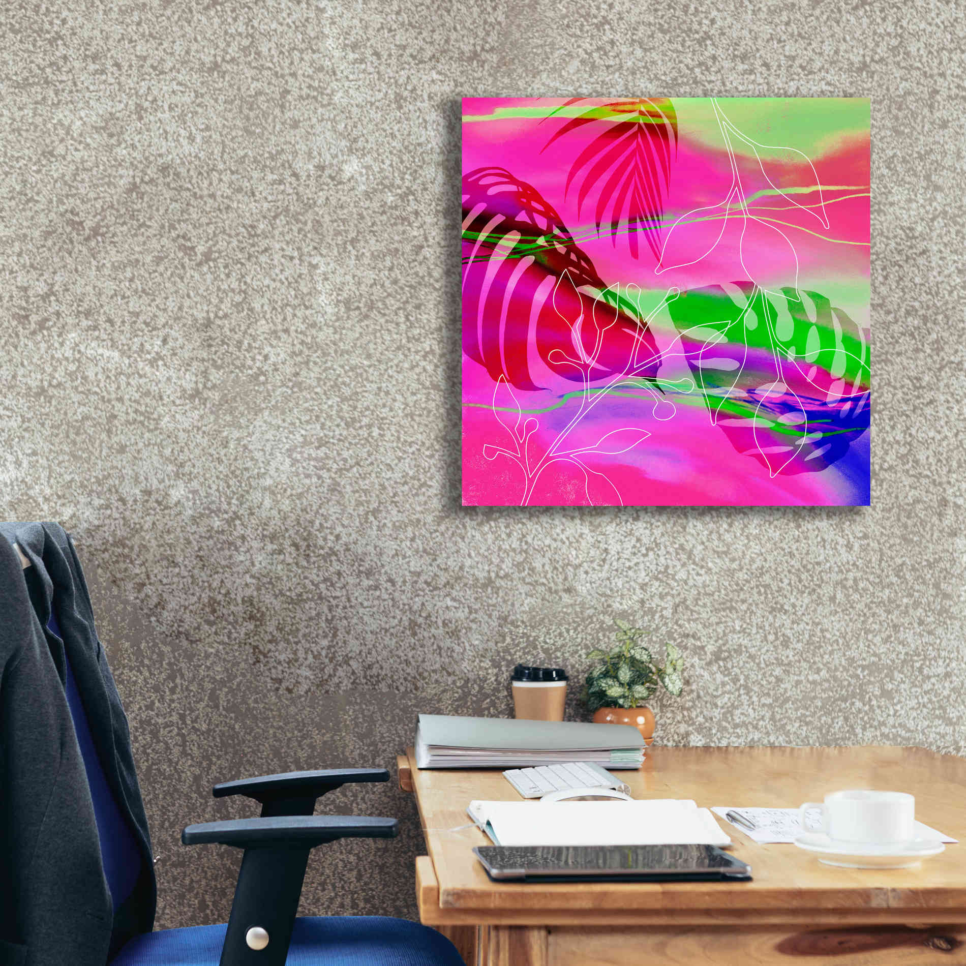 'Tropical Vibe' by Andrea Haase, Giclee Canvas Wall Art,26 x 26