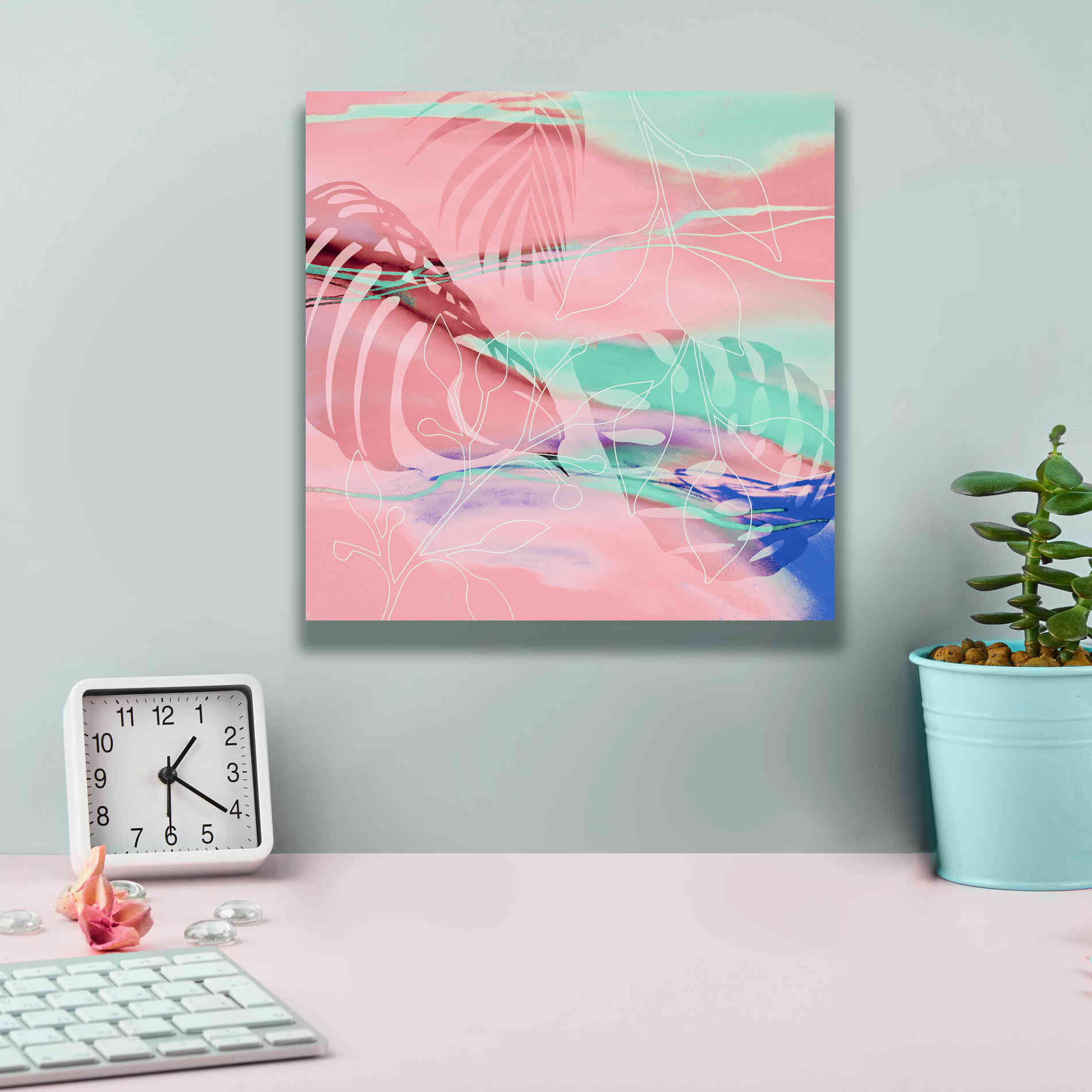 'Tropical Romance' by Andrea Haase, Giclee Canvas Wall Art,12 x 12