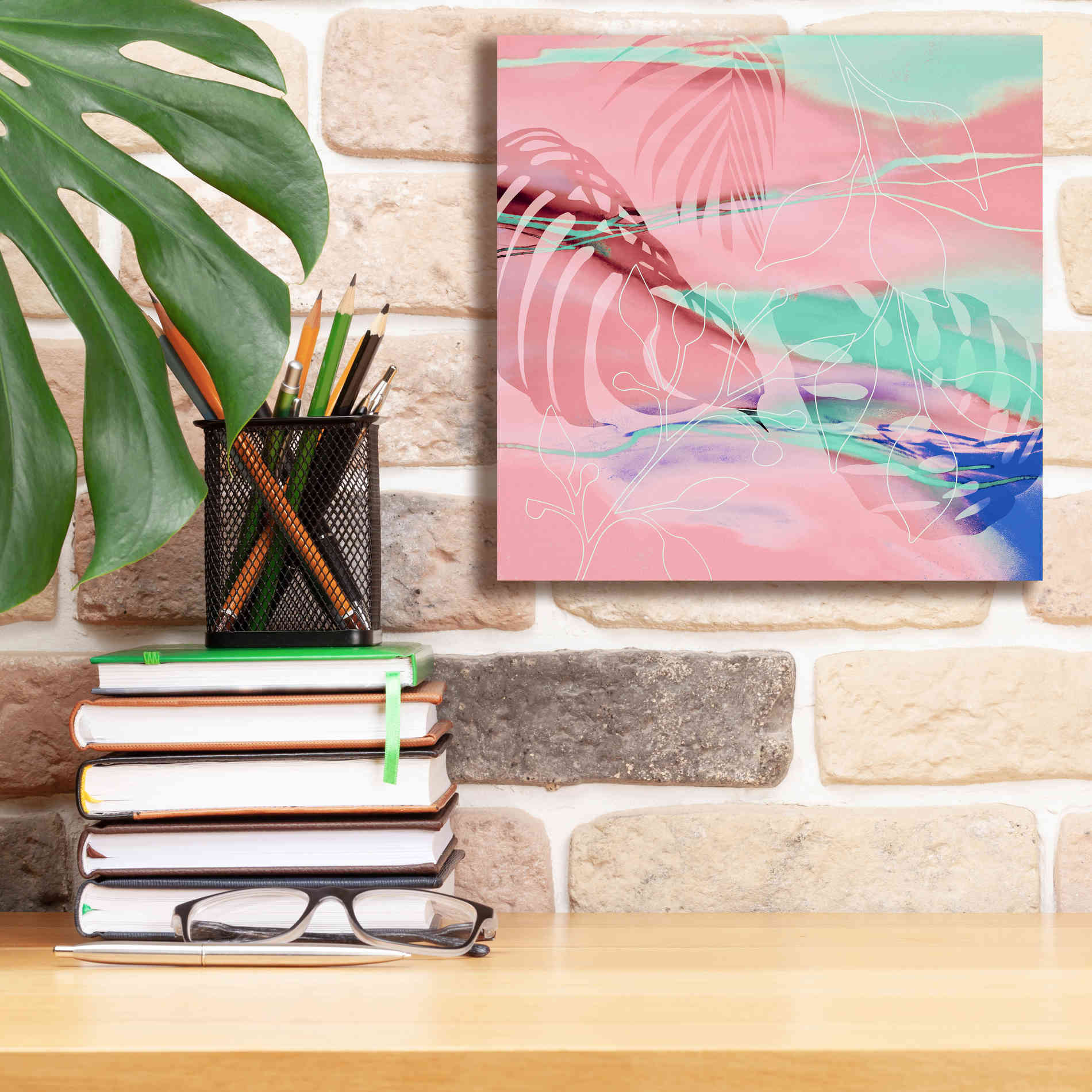 'Tropical Romance' by Andrea Haase, Giclee Canvas Wall Art,12 x 12